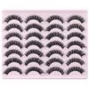 81t2Ni8qFZL._SL1500_.jpg False Eyelashes Russian Strip Lashes Volume Fake Eyelashes Extension D-Curly Wispy Handmade Soft Reusable 14 Pairs Lashes Pack