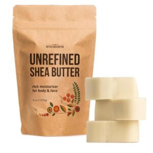 81t9-gmMdHL._SL1500_.jpg Raw Shea Butter - 100% Pure African Unrefined Shea Butter for Hair | Skin Moisturizer for Face and Body | Use for Soap Base, DIY Whipped Lotion, Lip Balm - 8 oz Block