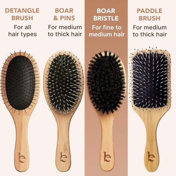 81tAy5eW9QL._SL1500_.jpg Boar Bristle Hair Brush for Women and Men, Natural 100% Soft Boars Hairbrush for Fine and Thin Hair