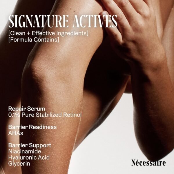 Nécessaire - The Body Retinol. Repair Serum + Retinol Body Lotion In One. Crepey Skin Treatment. Wrinkle + Line Prevention. 0.1% Pure + 10% AHA. 5.1 oz