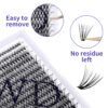 81tYSDGBgkL._SL1500_.jpg Individual Lashes DIY Eyelash Extension 300PCS Lash Clusters Extensions C/D Curl Lash Clusters Comfortable Cat Eye Lashes Super Soft Eyelashes Extension Reusable Wispy Lashes Matte Black Lash