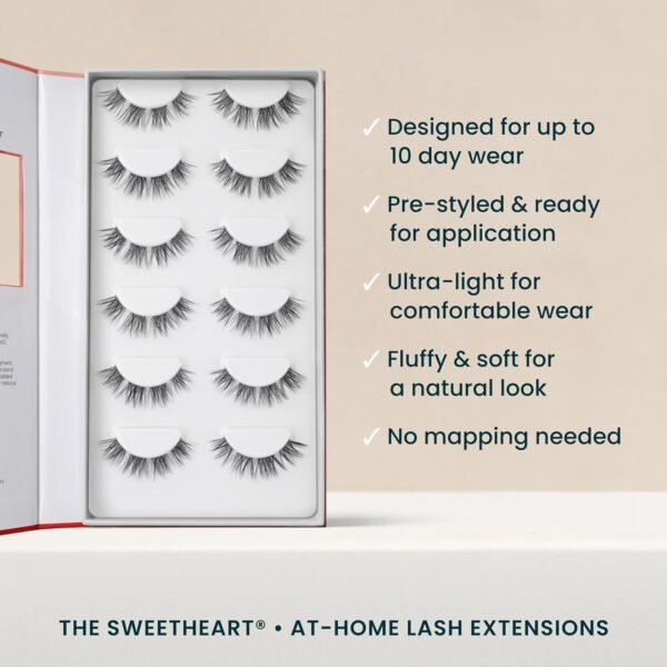81tdJJdYDeL._SL1500_.jpg Sweetheart Doll-Eyed Lash Clusters for Women, Salon Quality At Home Eyelashes Extension Kit, 6 Lash Sets, No Lash Glue Included