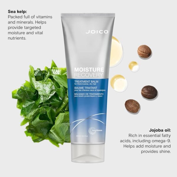 Joico Moisture Recovery Treatment Balm | For Thick, Coarse, Dry Hair | Replenish Moisture | Restore Smoothness & Elasticity | Strengthen Hair | Reduce Breakage & Frizz | With Jojoba Oil & Shea Butter