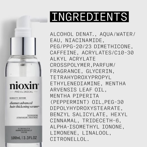 Nioxin Density Defend Diamax Advanced Hair Thickening Serum With Caffeine, Niacinamide & Panthenol For Thicker, Fuller-Looking Hair 3.38 Fl oz