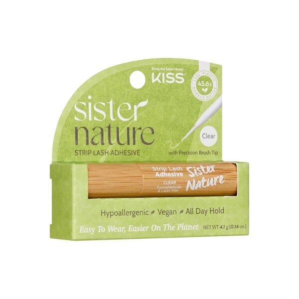 81tuseLEaIL._SL1500_.jpg KISS Sister Nature, Lash Glue, Strip Lash Adhesive, Clear, Includes 1 Lash Adhesive, Long Lasting Wear, Can Be Used with Strip Lashes and Lash Clusters