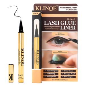 81uGvzZ2rTL._SL1500_.jpg KLINQE Black Eyeliner Eyelash Glue Liner, Latex Free Lash Adhesive, Strong Hold, Glue Pen For Strip Lash, Magnetic Eyelashes, Smudge Proof, Eye Jewelry
