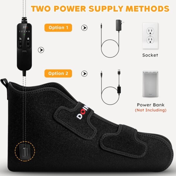 Red Light & Infrared Therapy for Feet—Infrared Light Therapy Feet for Neuropathy Shoe Wraps Toes & Ankle, Infrared Foot Therapy with Pulse Mode