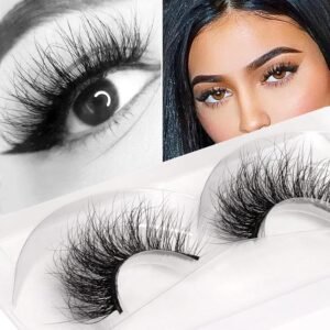 81uPKGXmCxL._SL1500_.jpg Veleasha Lashes 100% Real Mink 3D luxurious False Eyelashes Hand-made Natural Long Cross False Lashes for Makeup 1 Pair Pack (No.A11)