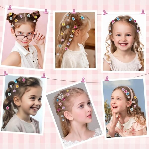 Hair Gem Stamper Kit for Girls, Bling Hair Jewels with Sparkling Diamonds, Fun Hair Styling Tool & Creative Play Toy, Birthday Gift for Kids Ages 4-12