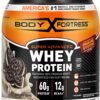 Body Fortress Super Advanced Whey Protein Powder, Cookies N’ Creme, 60g Protein & 12g BCAAs Per 2 Scoops, Muscle Gain & Recovery, Immune Support with Vitamins C & D, 1.78lbs (Packaging May Vary)
