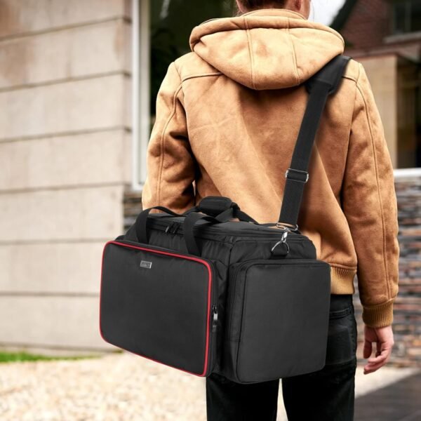 81usoFOpHdL._SL1500_.jpg BAFASO Large Capacity Hairdresser Bag with Adjustable Dividers, Travel Barber Case Holds Various Hair Cutting Tools (NO ACCESSORIES), Black