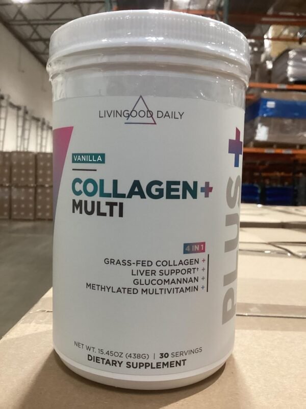 81uzw-IZOCL._AC_SL1500_.jpg Livingood Daily Collagen Powder for Women and Men, Vanilla, Grass Fed Protein, Hydrolyzed Collagen Peptides with Vitamin C & Multi Vitamins for Hair, Skin, Nail & Gut Health, Gluten Free, 30 Servings