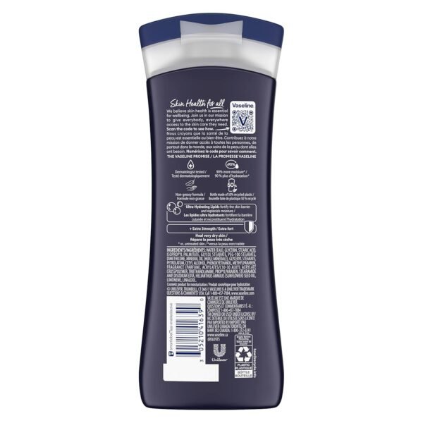 Vaseline Lotion for Men Extra Strength 3-in-1 for Face, Hands & Body + Original Lip Therapy for Dry Lips with Petroleum Jelly (3 Piece Set)