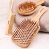 3PCS Bamboo Hair Brush Set,Natural Wooden Brush for Women, madam, Paddle Detangling Brush for Dry/Curly/Thick/Thin/Straight Hair