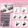 81vgbIkAGoL._SL1500_.jpg Lash Clusters Kit, 640 Pcs Eyelashes Clusters Extensions Kit 9-16mm Individual Lashes D Curl Flufffy Wispy False Eyelashes Thin Band, with Bond Seal Tweezers Brush DIY (30D+40D+50D+60D Kit 9-16mm)