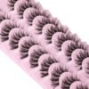 81vwCXZiwNL._SL1500_.jpg False Eyelashes Clear Band Natural Lashes Wispy Cat Eye 15mm Russian D-Curl Lashes Extension Strip Eyelashes Pack by Kiromiro