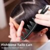 3 Pieces Styling Comb Set - Texturizing, Tri-Comb, Double Side Brushes, Wide Tooth Shaping and Teasing Wet Tools for Long, Thick, Curly Hair