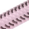 81w8C5bJyDL._SL1500_.jpg FANXITON Half Lashes Natural Look Wispy 10 Pairs Cat Eye Lashes 3D False Eyelashes Full Soft 15 MM Short Faux Mink Lashes Sets Pack