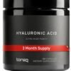 Hyaluronic Acid Supplements – Lab Tested 95% Ultra High Purity – Fermented and Bioavailable with Vitamin C – Third Party Lab Tested – 180 Capsules