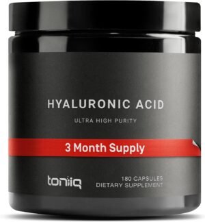 81w8tT0AmrL._AC_SL1500_.jpg Hyaluronic Acid Supplements – Lab Tested 95% Ultra High Purity – Fermented and Bioavailable with Vitamin C – Third Party Lab Tested – 180 Capsules