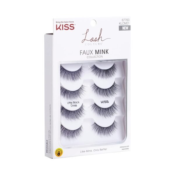 81w9HmVc5oL._SL1500_.jpg KISS Lash Couture, False Eyelashes, 'Little Black Dress', 12 mm, Includes 4 Pairs Of Lashes, Easy to Apply, Reusable Strip Lashes