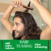 81wcCW3Z0rL._SL1500_.jpg GranNaturals Teasing Boar Bristle Hair Brush for Women - Slick Back Comb with Rat Tail Pick for Hair Sectioning Used for Edge Control, Backcombing, Smoothing, and Styling Fine Hair to Create Volume