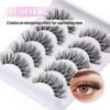 81wdXLFapSL._SL1500_.jpg KSYOO False Eyelashes Cat Eye Lashes Wispy Lashes Clear Band V1 Russian Strip Lashes That Look Like Extensions D Curl Cat Eye Lashes Natural Look Faux Mink 3D Fluffy Russian Strip Eyelashes