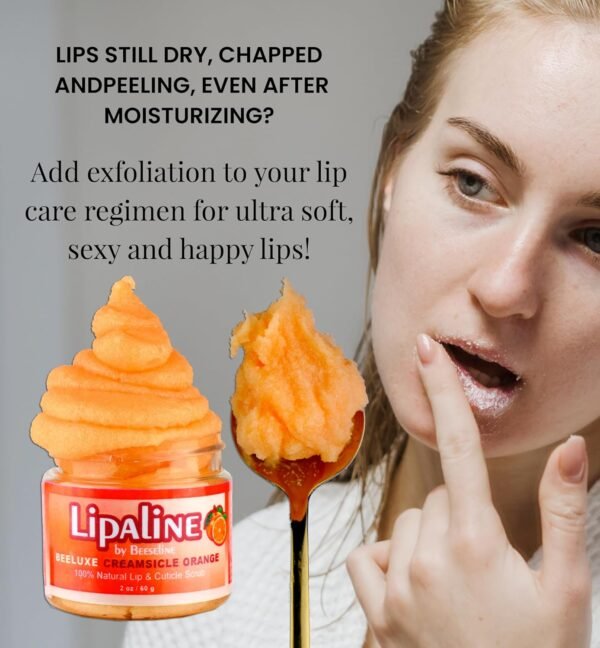81whijCvmEL._SL1500_.jpg Lipalene HoneyLuxe - 100% Natural Lip & Cuticle Scrub (2 oz, Creamsicle Orange)