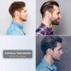 3 Pieces Styling Comb Set - Texturizing, Tri-Comb, Double Side Brushes, Wide Tooth Shaping and Teasing Wet Tools for Long, Thick, Curly Hair