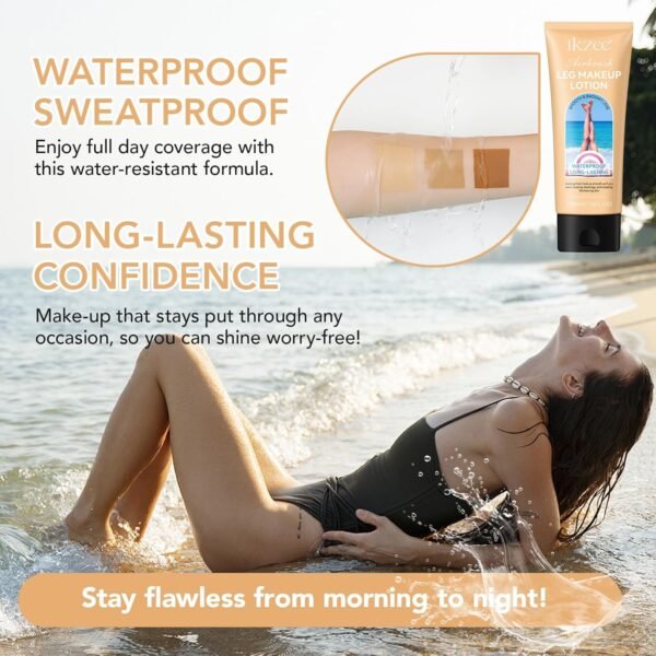 Leg Makeup Concealer, Flawless Body Cover Cream Waterproof Leg Cream, Leg Skin Tattoo Scars Concealer, Suitable for Natural, Healthy Skin Tones (#1)