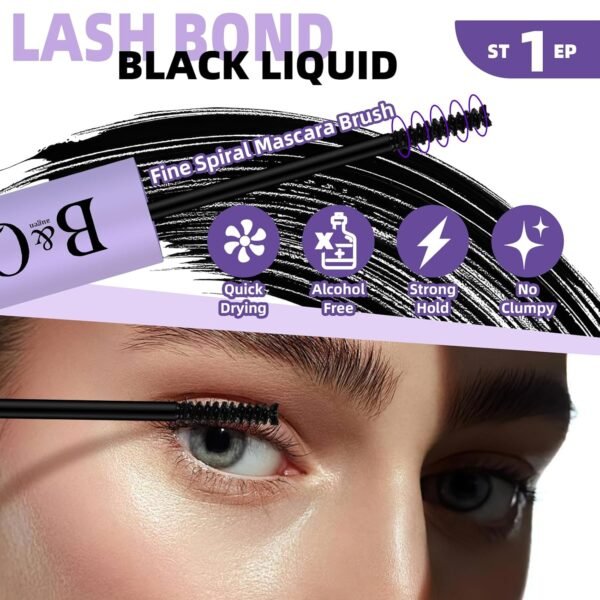 81xTD3lWwRL._SL1500_.jpg Lash Bond and Seal Waterproof for Extensions Cluster Lash Glue Eyelash Clusters Adhesive Long-Lasting Single Eyelash Glue(Black,10ML)