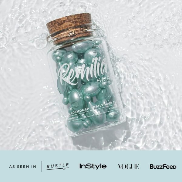 Remilia Hair Serum for Frizzy & Damaged Hair – Keratin, Silk Protein & Vitamin B5 Treatment – Anti-Frizz, Smoothing & Repairing –Made in Italy, 30 Capsules