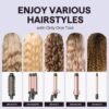 81xswi13AoL._AC_SL1500_.jpg Wavytalk 5 in 1 Curling Wand Set, Dual Voltage Curling Iron Set with 5 Interchangeable Barrels Included A Thermal Brush, A Hair Crimper and 3 Ceramic Curling Wands(0.5"-1.25"), Rose Pink