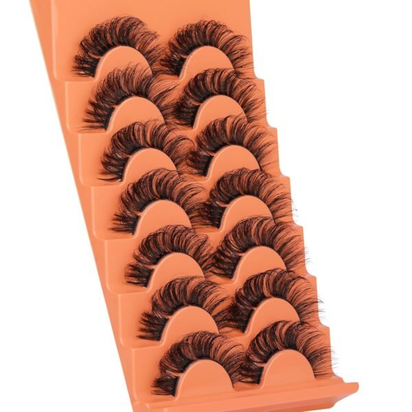 81y1bd4mz-L._SL1500_.jpg Full Cluster Lashes Natural Strips False Eyelashes Wispy Individual Lashes that Look Like Extensions 7 Pairs Multipack by Eefofnn