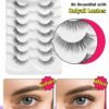 81y46nA-q1L._SL1500_.jpg Onlyall Natural Lashes Wispy Lashes Natural Look False Eyelashes Natural Flared Eyelashes False Eye Lashes Soft Fluffy Lashes 7 Pairs DK53