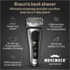 81y7ZY-khLL._AC_SL1500_.jpg Braun Series 9 PRO+ 9577cc Electric Razor for Men, 5 Pro Shave Elements & Precision Long Hair Trimmer, 6in1 SmartCare Center, PowerCase for Mobile Charging, Wet & Dry, 60min Battery Runtime