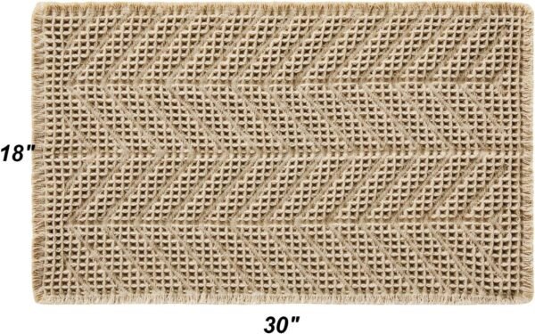 Bathroom Floor Mat,Boho Bath Rug,Super Absorbent Bath Mat,Bathroom Rugs Non Slip Washable, Quick Dry Shower Mats, Ultra Soft Bath Mat Towel,Brown,18"*30"