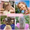 81yTn5b0U3L._SL1500_.jpg Hair Accessories for Girls, Colorful Elastic Hair Ties Rubber Bands Glitter Confetti Hair Clips Small Butterfly Clips Braiding Hair Styling Tools, Hair Ties No Damage for Baby Kids Toddler
