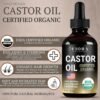 81yV08ba05L._SL1500_.jpg Organic Castor Oil for Eyelashes, Eyebrows, Hair & Face – Cold Pressed Hexane Free 100% Pure Aceite De Ricino Organico, Lash & Brow Serum with Refillable Mascara Tube (unfilled), 1oz Glass Bottle