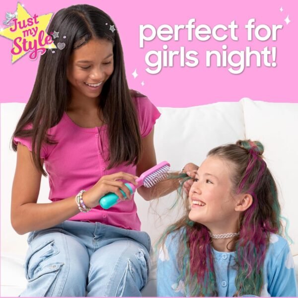 81yl8xL4clL._AC_SL1500_.jpg Just My Style All-in-One Hair Stylist, 4-in-1 Styling Tool with Gem Stamper, Beader, Chalk, and Brush - Fun Hair Accessories for Girls 8-12