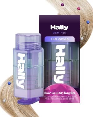 81yqwWHqh2L._AC_SL1500_.jpg Hally Hair Gems Pen Applicator - Includes Hair Styling Tool with 240 Multicolored Adhesive Gem Stickers Hair Jewels - Stylish Hair Accessories for School, Halloween, Festivals, Wedding, Parties & More