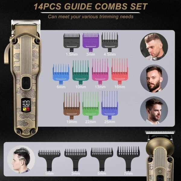 Beard Trimmer Kit Hair Clipper Set Professional Electric Foil Shaver Razor for Men Haircutting Machine for Barber Clippers and Trimmers Grooming Kit Nose Body Hair Trimmer