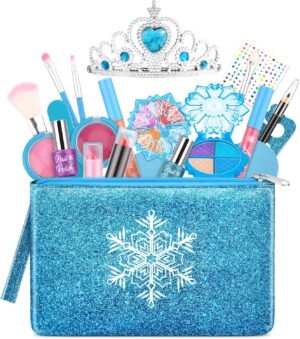 Kids Makeup Kit Toys for Girl, Princess Toys Makeup Sets with Washable, Toddler Dress-Up Toy for 3 4 5 6 7 8 9 Year Old Girls Chrismas Birthday Party