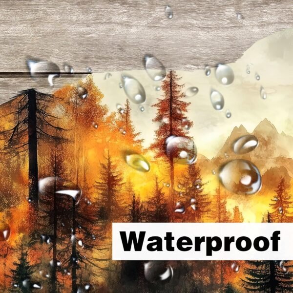 Rustic Bear Shower Curtain Country Wild Animals Forest Plank Background Bath Curtain Set Mountain Woodland Nature Bear Shower Curtain Rustic with 12 Hooks 60 X70 Inch