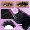 911u704T1eL._SL1500_.jpg Fluffy Lash Clusters 200D Long Lash Clusters Thick Volume Lashes Clusters 12-22mm Eyelash Clusters D Curl Cluster DIY at Home Wispy Individual Lashes for Beginners Eyelash Extension by FOINEMYED