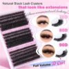 Volume Lash Extension Mink Thick Cluster Eyelash Extensions 10-18mm Lash Clusters Individual Lash Extensions DIY Clusters Lashes Extension at Home by Focipeysa (300pcs-70P+80P+90P 10-18mm)