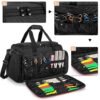 912vkY5d3L._SL1500_.jpg BAFASO Large Capacity Hairdresser Bag with Adjustable Dividers, Travel Barber Case Holds Various Hair Cutting Tools (NO ACCESSORIES), Black