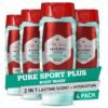 Old Spice Moisturizing Body Wash for Men, Hydro Wash, 2-in-1 Long Lasting Scent & Deep Hydration, 24/7 Shower Fresh, Pure Sport Scent, 16 oz (Pack of 4)