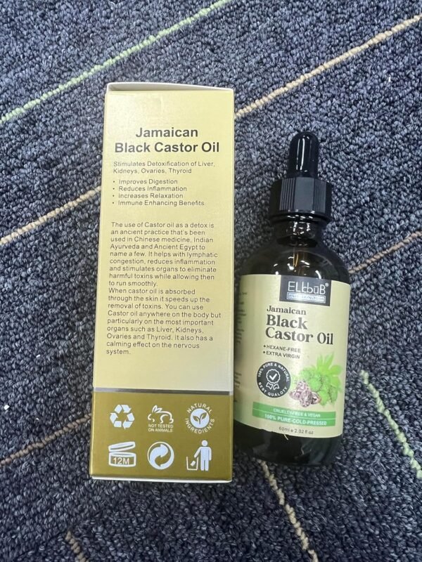 913KpaSA8BL._SL1500_.jpg Jamaican Black Castor Oil - for Hair Growth Skin Condition, Eyebrows Eyelashes, Nail Care Grow, Moisturizing Massage Oil for Aromatherapy 2 fl oz