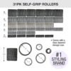 9157PV9tQnL._SL1500_.jpg Conair Heatless Curlers 31 Count - Heatless Curls Overnight, Assorted Sizes - Self Grip Hair Rollers - Hair Styling Tools - Black & Gray - w/Storage Case